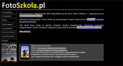 Desktop Screenshot of fotoszkola.pl